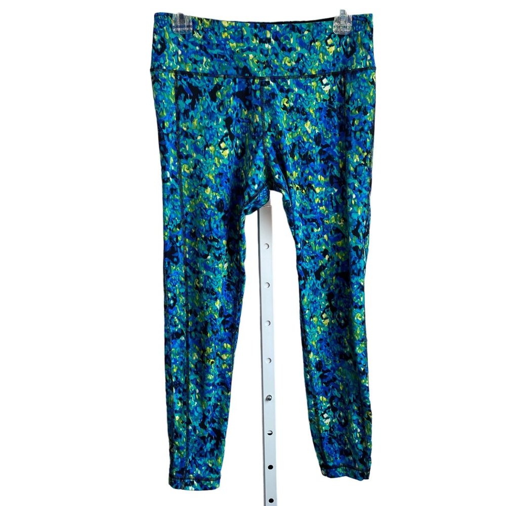 Soma Sport Leggings Womens Medium Ankle‎ Cropped Green Blue